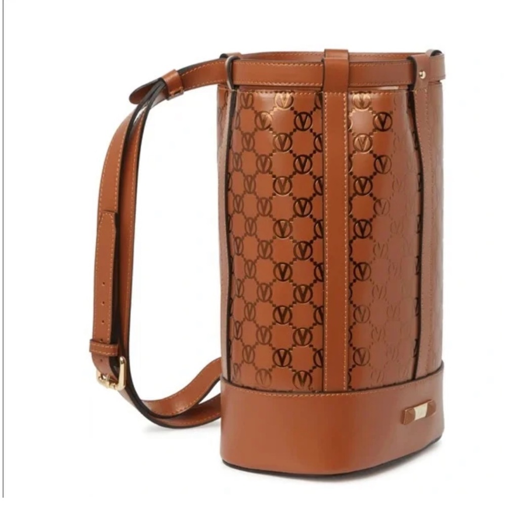 NEW Valentino Backpack - Tan Leather Monogram Leather Shoulder Bag